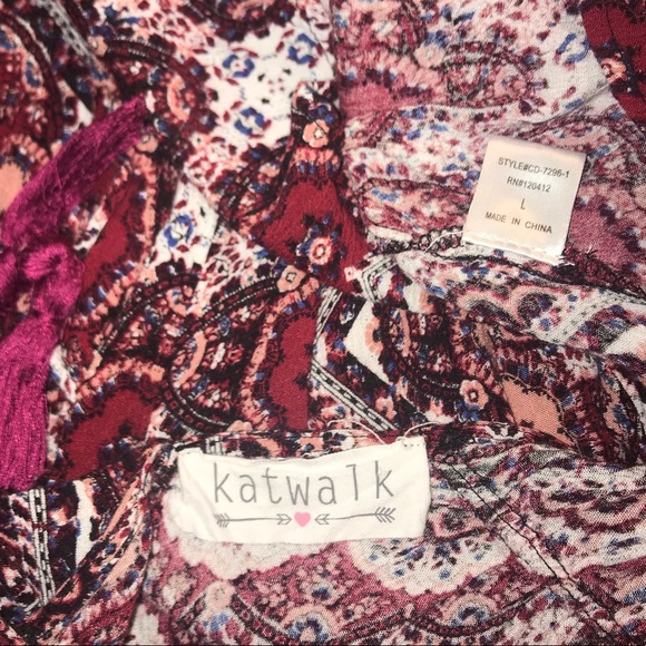 KatWalk Bohemian Plunge Sundress Dress Cover- Up - Picture 6 of 7